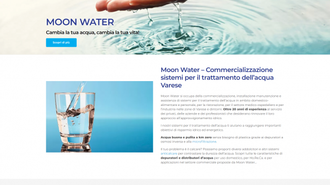 Moon Water: la tua acqua trattata bene