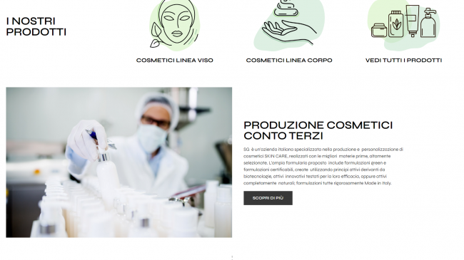 SG Cosmetici: prodotti personalizzati di skin care e cura del corpo