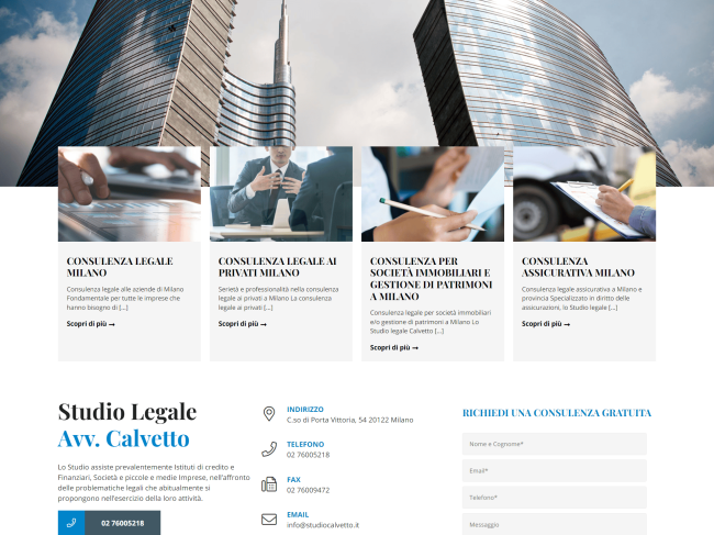 Servizi legali ad aziende e privati: lo Studio Calvetto a Milano