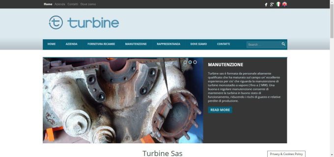 Turbine Sas – Produzione, manutenzione e parti di ricambio turbine a vapore