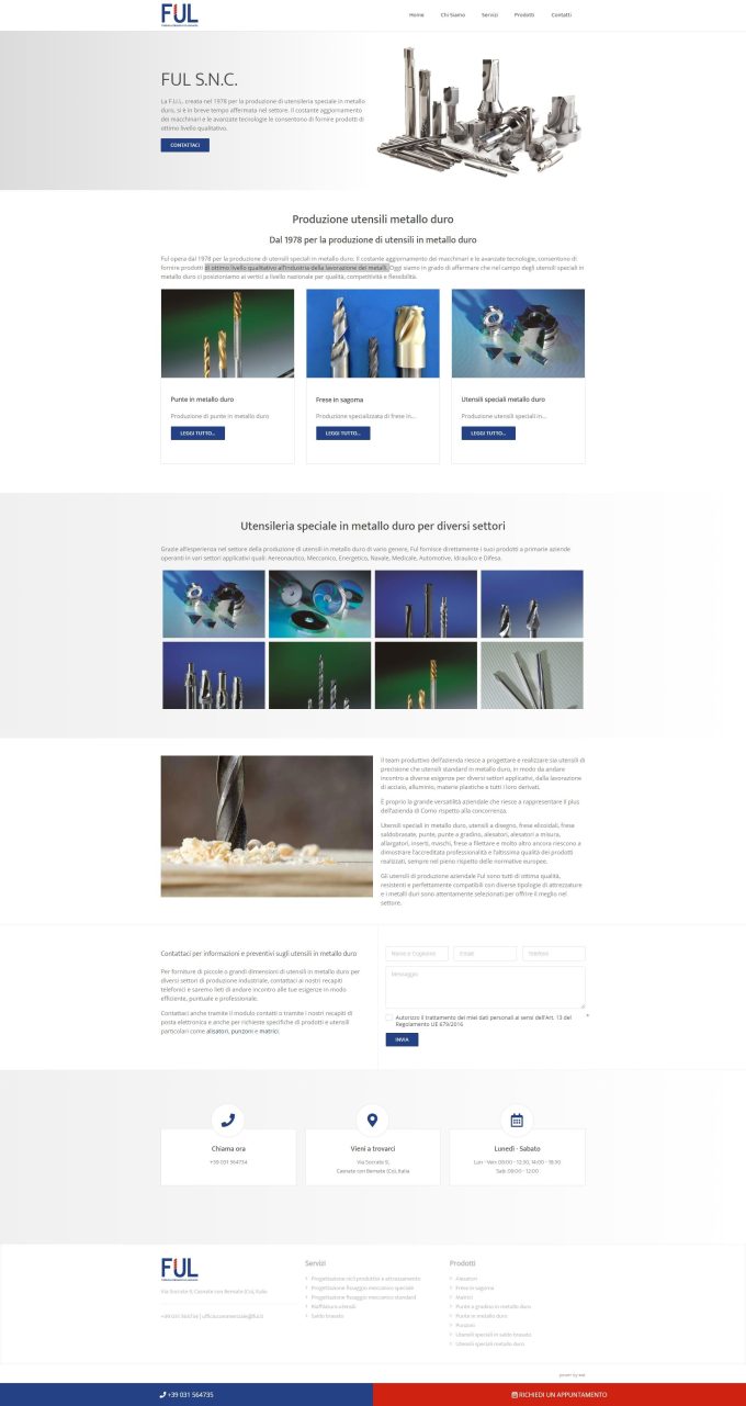Ful S.n.c. – Produzione utensili metallo duro