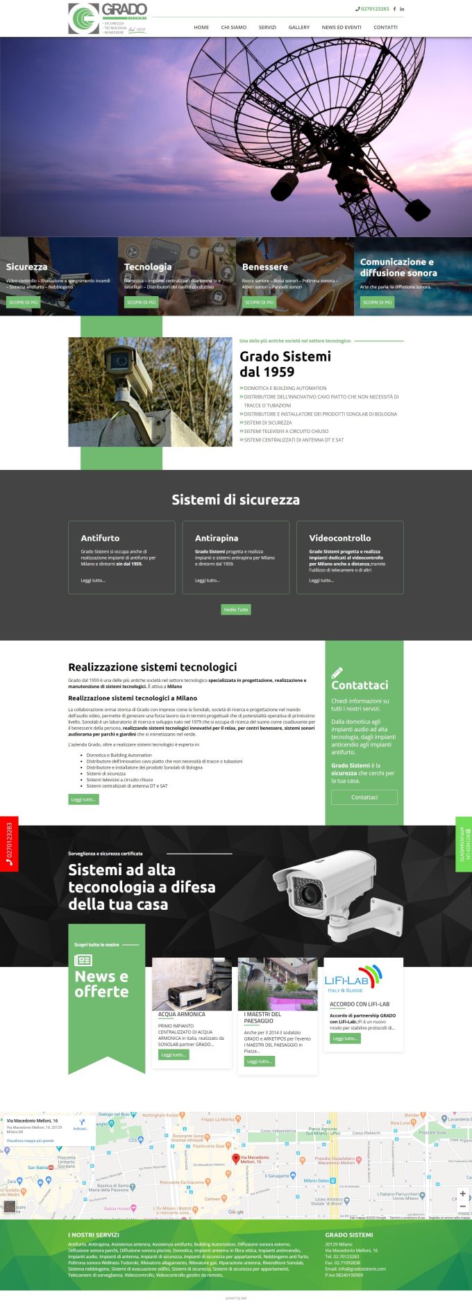 Grado Sistemi – Realizzazione sistemi tecnologici Milano