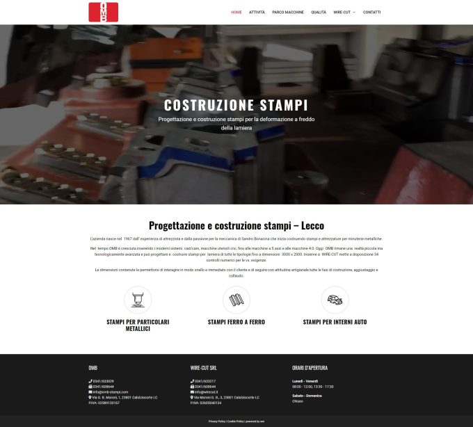 OMB Stampi – Progettazione e costruzione stampi Lecco